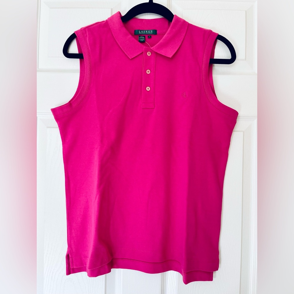 Ralph Lauren | Pink Sleeveless Polo | Classic Logo